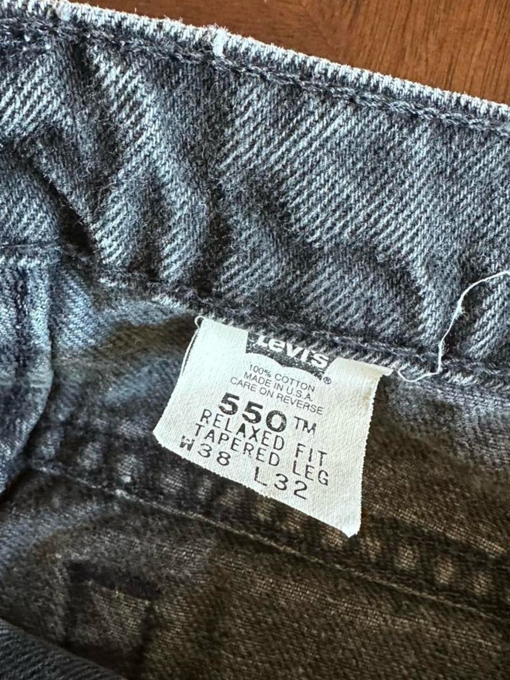 Vintage 90s Levi’s 550 Black Wash Jeans USA Made Men’s 36x32 - Picture 4 of 8